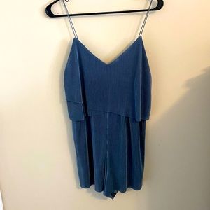 Medium, teal corduroy romper